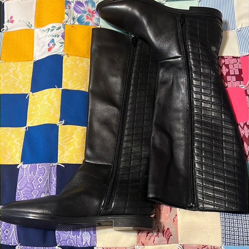High Boots Black Leather size 7